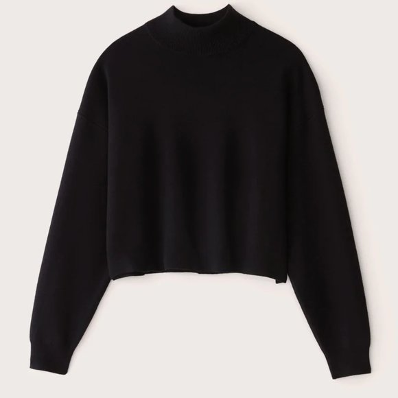 BNWT Frank and Oak Mockneck Sweater - XS - Black - Picture 1 of 8